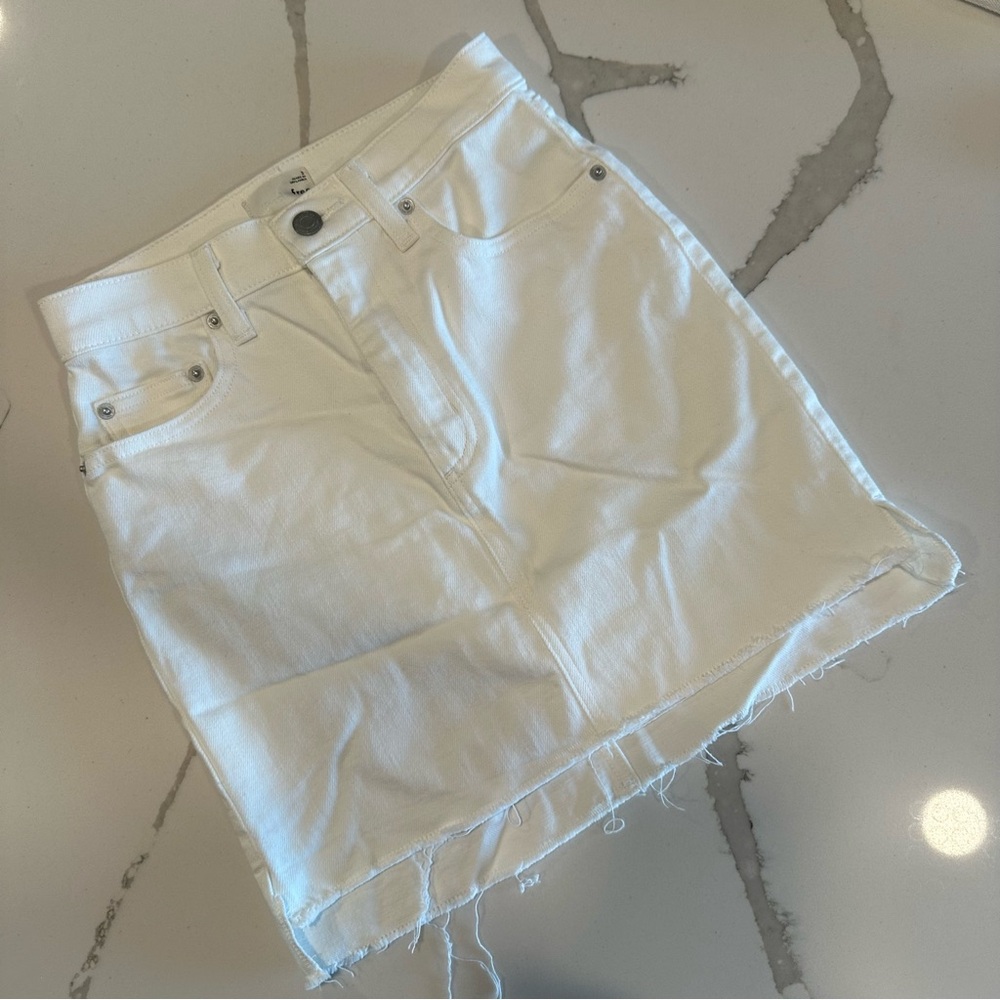 Wilfred Free | White Denim Skirt